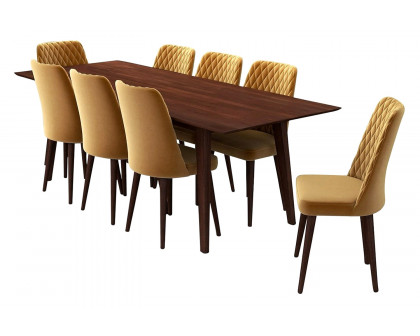 Ashcroft - Adira Dining Set with 8 Evette Chairs