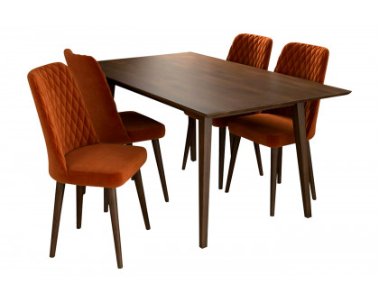 Ashcroft - Adira Dining Set with 4 Evette Chairs