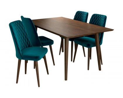 Ashcroft - Adira Dining Set with 4 Evette Chairs