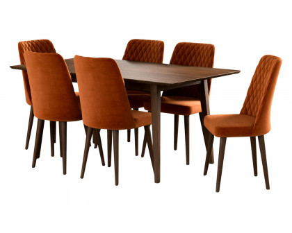 Ashcroft - Adira Dining Set with 6 Evette Chairs