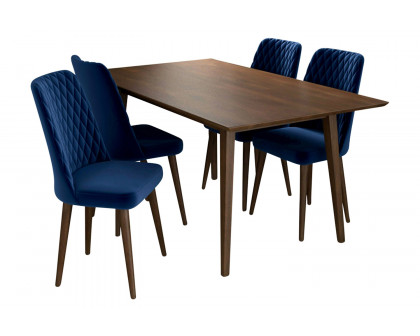 Ashcroft - Adira Dining Set with 4 Evette Chairs