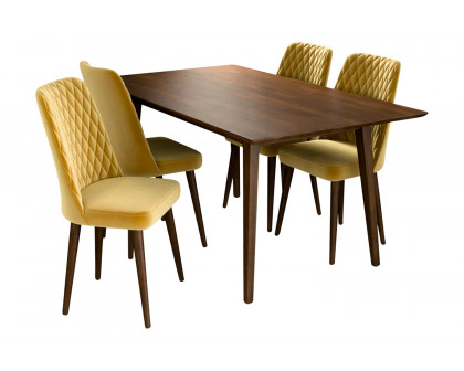 Ashcroft - Adira Dining Set with 4 Evette Chairs