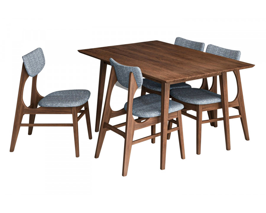 Ashcroft - Adira Dining Set with 4 Collins Gray Dining Chairs