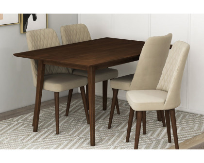 Ashcroft - Adira Dining Set with 4 Evette Chairs