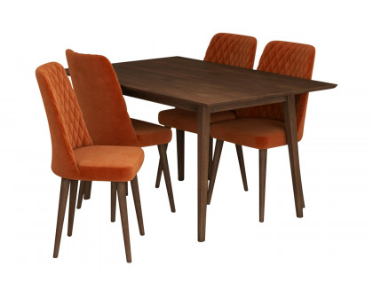 Ashcroft - Adira Dining Set with 4 Evette Chairs