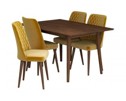 Ashcroft - Adira Dining Set with 4 Evette Chairs