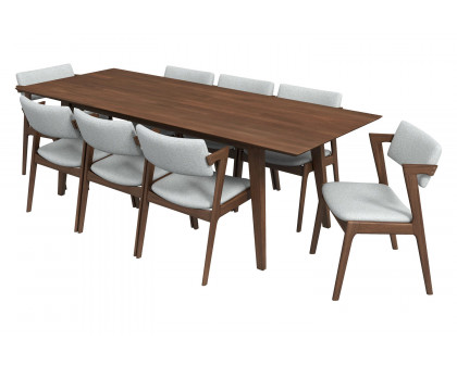 Ashcroft - Adira Dining Set with 8 Ricco Chairs