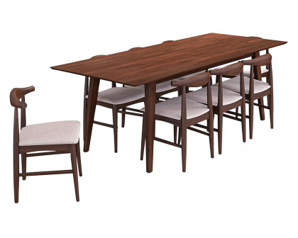 Ashcroft - Adira Dining Set with 8 Winston Chairs