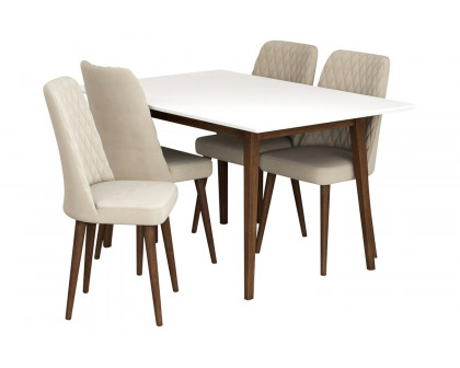 Ashcroft - Adira Dining Set with 4 Evette Chairs