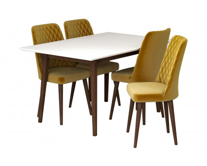 Ashcroft - Adira Dining Set with 4 Evette Chairs