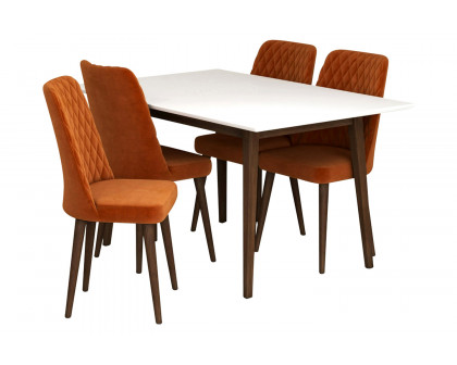 Ashcroft - Adira Dining Set with 4 Evette Chairs