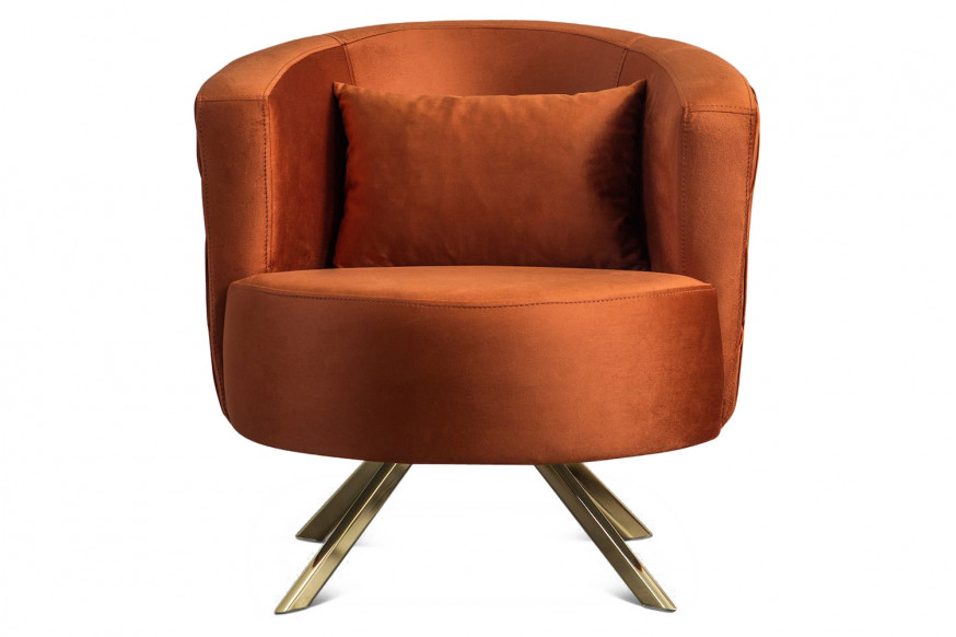 Burnt orange swivel deals chair