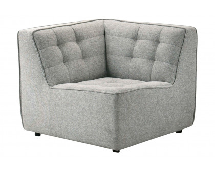 Ashcroft - Selen Linen Corner Sectional Sofa in Light Gray