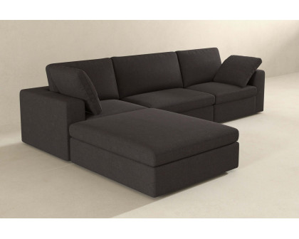 Ashcroft - Cecilia Modular Corner Sectional Modern Fabric Sofa in Dark Gray