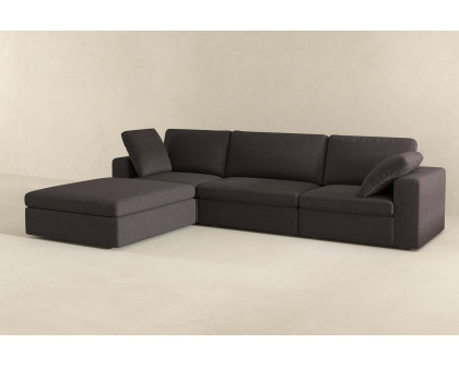 Ashcroft™ Cecilia Modular Corner Sectional Modern Fabric Sofa - Dark Gray