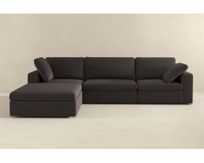 Ashcroft - Cecilia Modular Corner Sectional Modern Fabric Sofa in Dark Gray