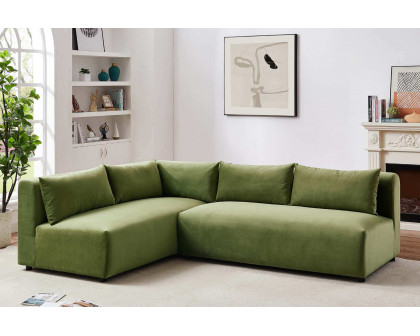 Ashcroft Aleny Modular Corner Sectional Sofa - Green