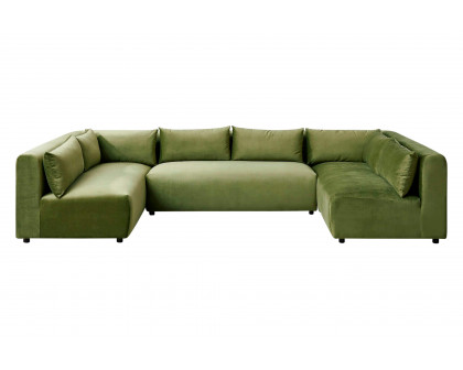 Ashcroft Aleny Modular Corner Sectional Sofa - Green