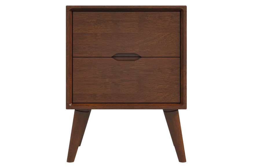 Ashcroft™ Alexandra Brown Nightstand with 2 Drawers - Brown