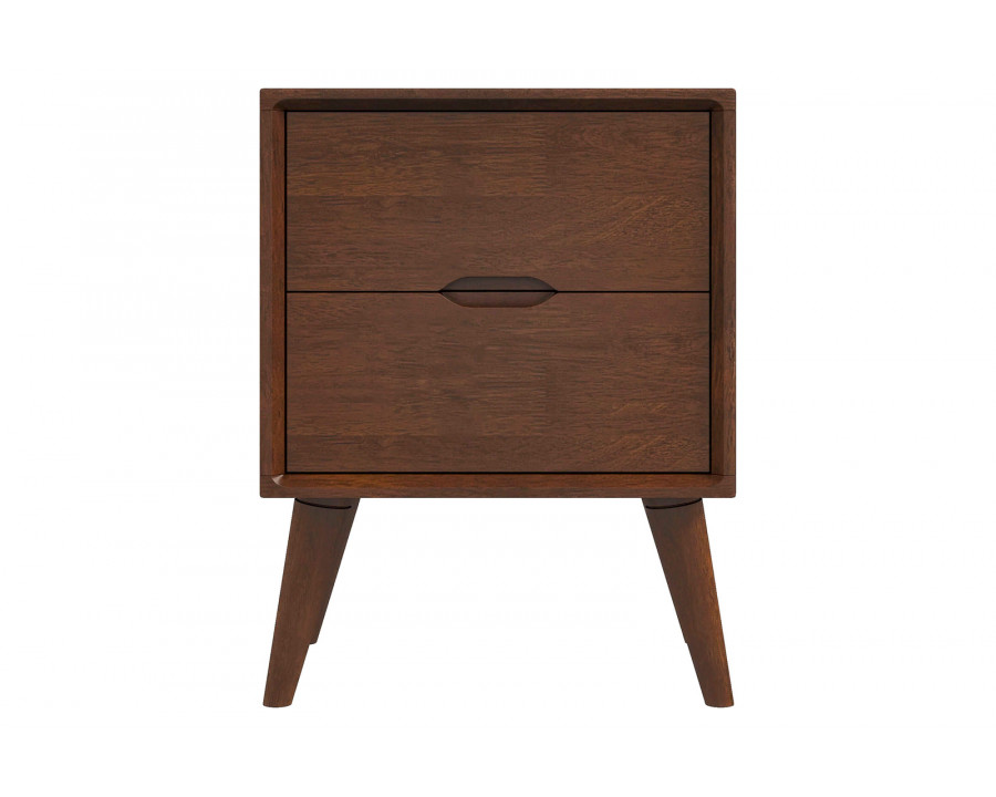 Ashcroft - Alexandra Brown Nightstand with 2 Drawers in Brown