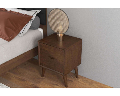 Ashcroft™ Alexandra Brown Nightstand with 2 Drawers - Brown