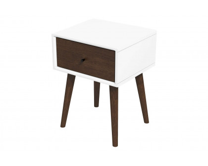 Ashcroft Avery Solid Wood Nightstand with 1 Drawer - White