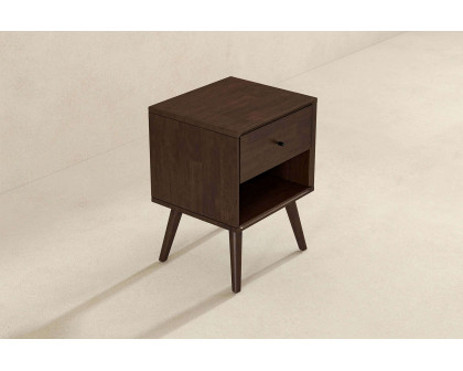 Ashcroft Caroline Mid-Century Modern Style Nightstand with 1 Drawer - Brown