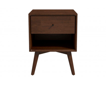 Ashcroft Caroline Mid-Century Modern Style Nightstand with 1 Drawer - Brown