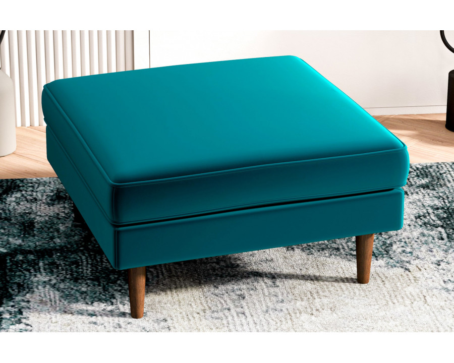 Ashcroft - Amber Square Upholstered Ottoman