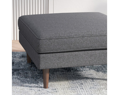 Ashcroft™ Amber Square Upholstered Ottoman - Gray