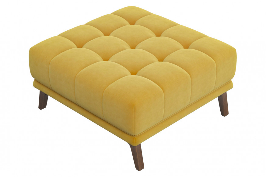 Ashcroft™ Addison Square Upholstered Ottoman - Yellow