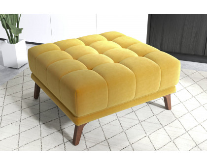 Ashcroft™ Addison Square Upholstered Ottoman - Yellow