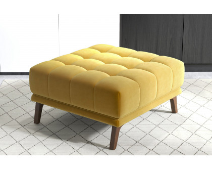 Ashcroft™ Addison Square Upholstered Ottoman - Yellow