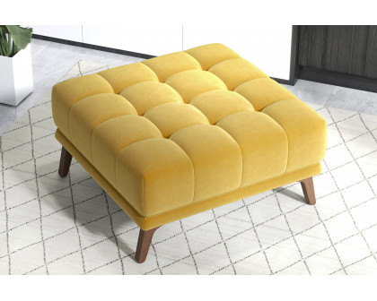 Ashcroft™ Addison Square Upholstered Ottoman - Yellow