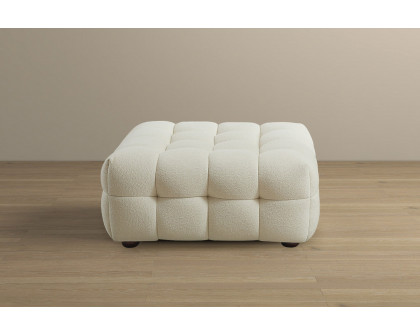 Ashcroft - Morrison Boucle Ottoman in Cream