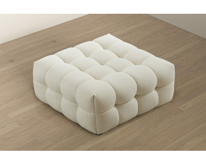 Ashcroft - Morrison Boucle Ottoman in Cream