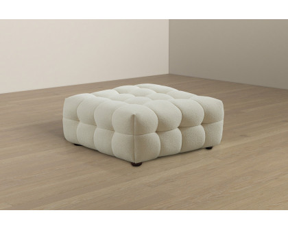 Ashcroft - Morrison Boucle Ottoman in Cream