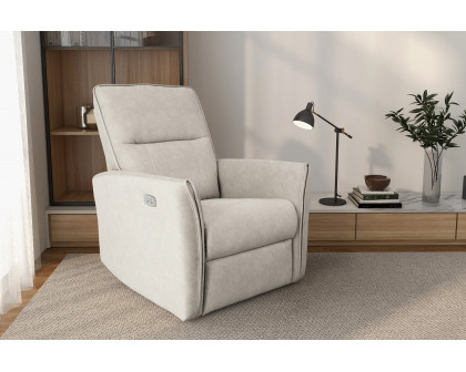 Ashcroft™ Asheville Suede Recliner Chair - Cream