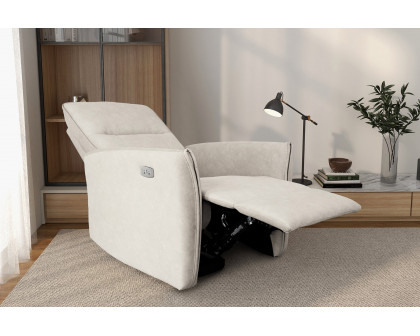 Ashcroft™ Asheville Suede Recliner Chair - Cream