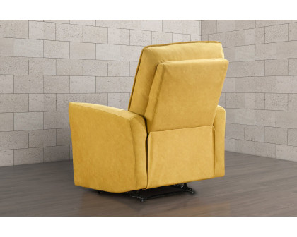 Ashcroft Asheville Suede Recliner Chair - Dark Yellow