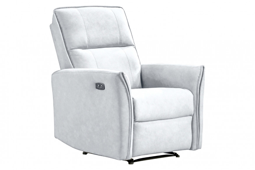 Ashcroft™ Asheville Suede Recliner Chair - Gray