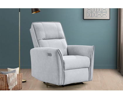 Ashcroft™ Asheville Suede Recliner Chair - Gray