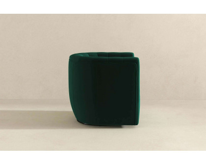 Ashcroft™ Delaney Velvet Swivel Chair - Green