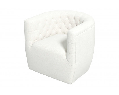 Ashcroft™ Delaney Boucle Swivel Chair - Cream