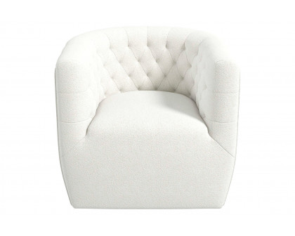 Ashcroft™ Delaney Boucle Swivel Chair - Cream