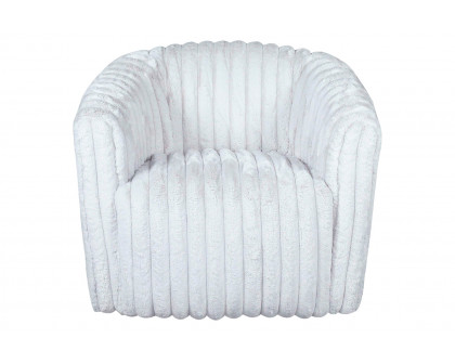 Ashcroft™ Mira Velvet Swivel Chair - White