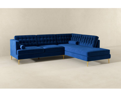 Ashcroft Brooke Sectional Sofa Right Facing - Blue