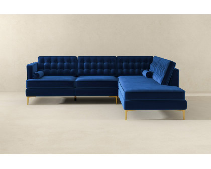 Ashcroft Brooke Sectional Sofa Right Facing - Blue