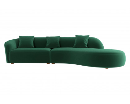 Ashcroft - Elijah Japandi Style 126" Curvy Sectional Sofa