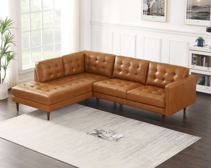 Ashcroft - Lucco Genuine Leather Sectional